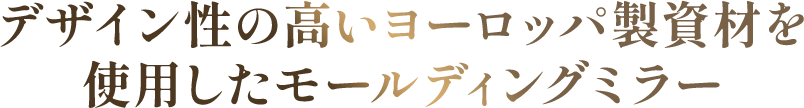 デザイン性の高いヨーロッパ製資材を使用したモールディングミラー