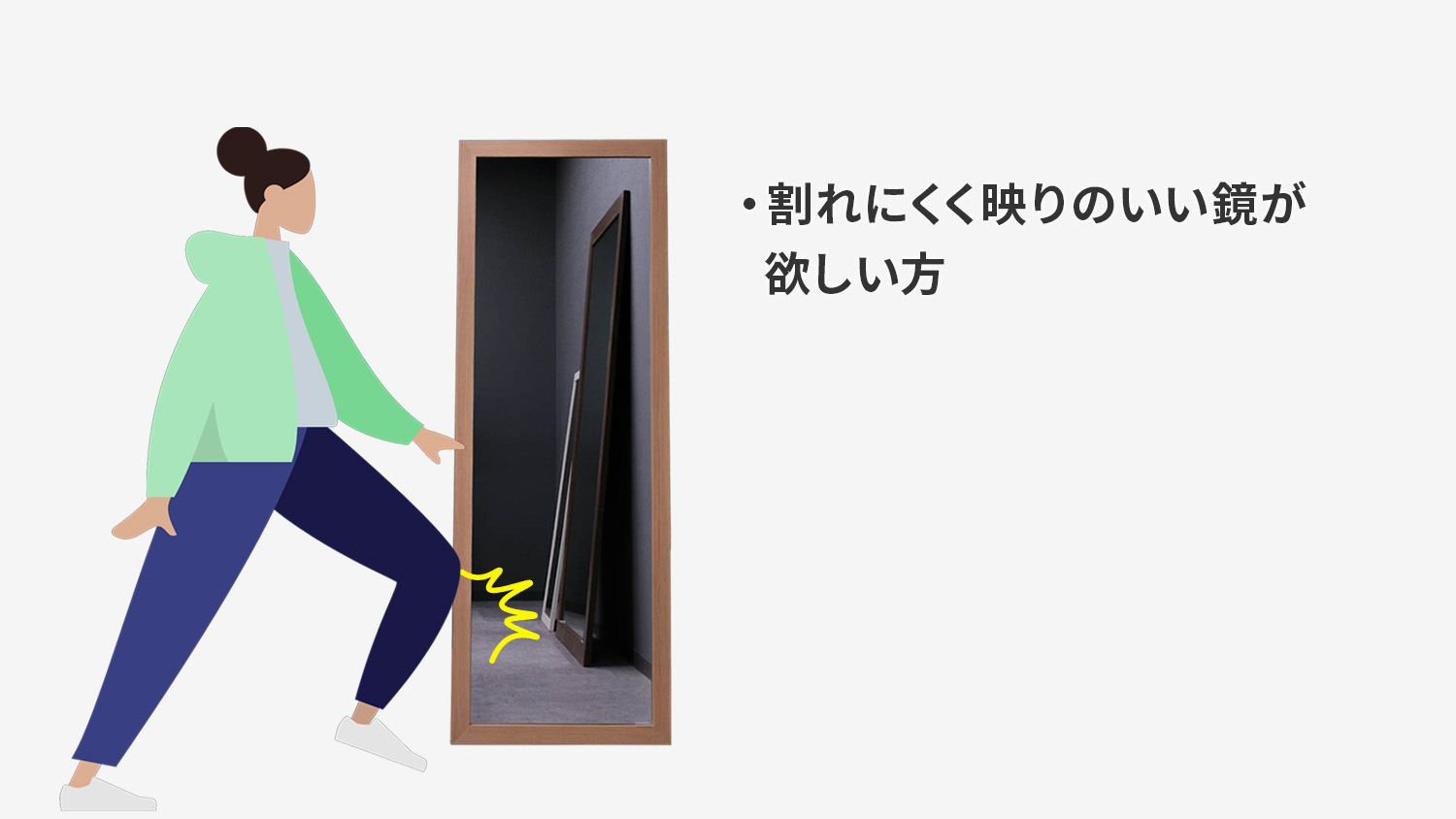 シンプルフレームミラー 高級感