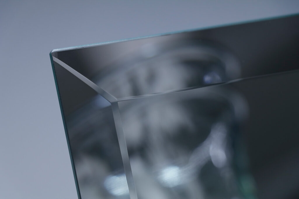 鏡の幅広糸面磨き